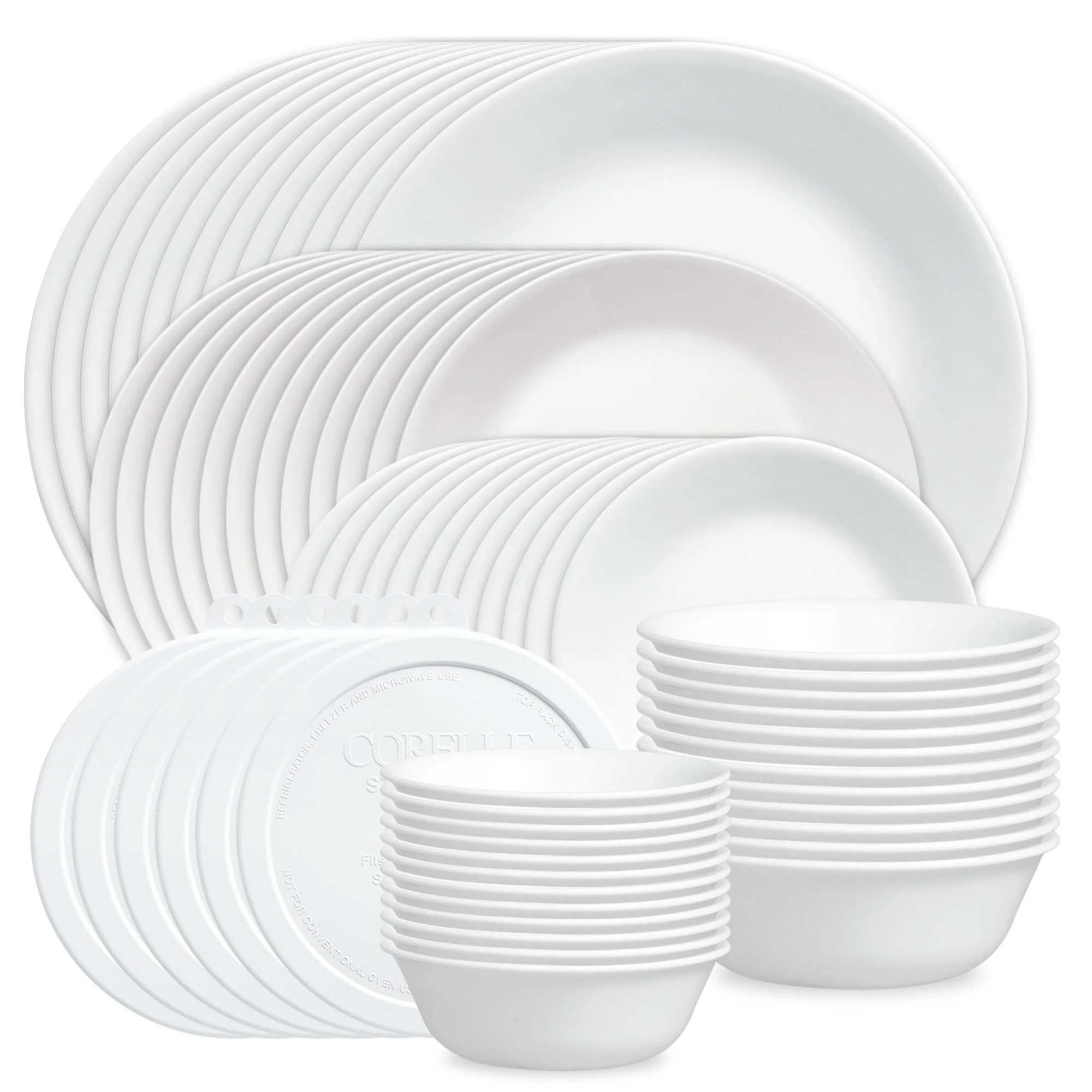 Corelle® Winter Frost White 66-piece Dinnerware Set, Service for 12