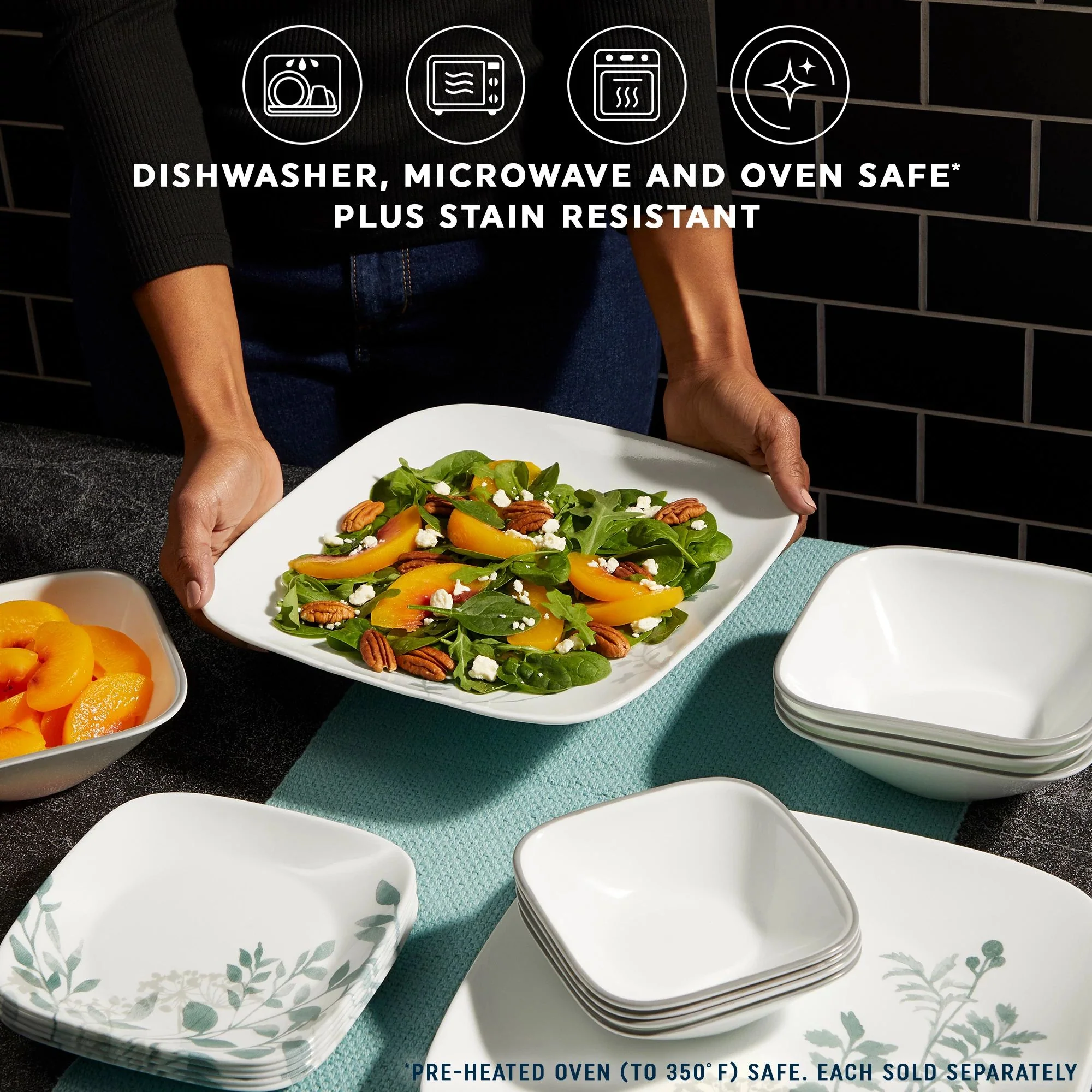 Corelle® Square Amalie 6.5" Appetizer Plate - Image 3