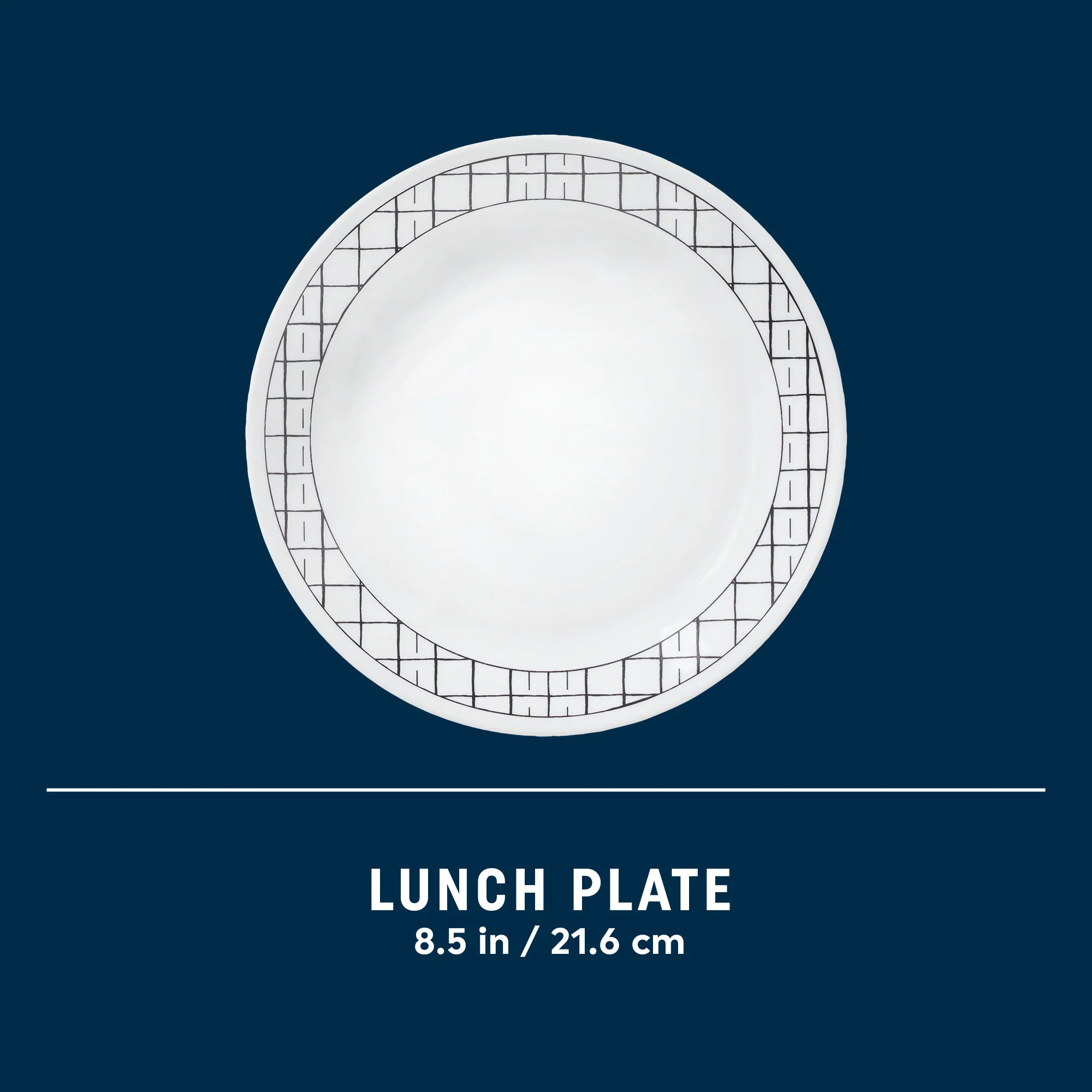 Corelle® Delicate Grid 8.5" Lunch Plate, 6-pack - Image 6