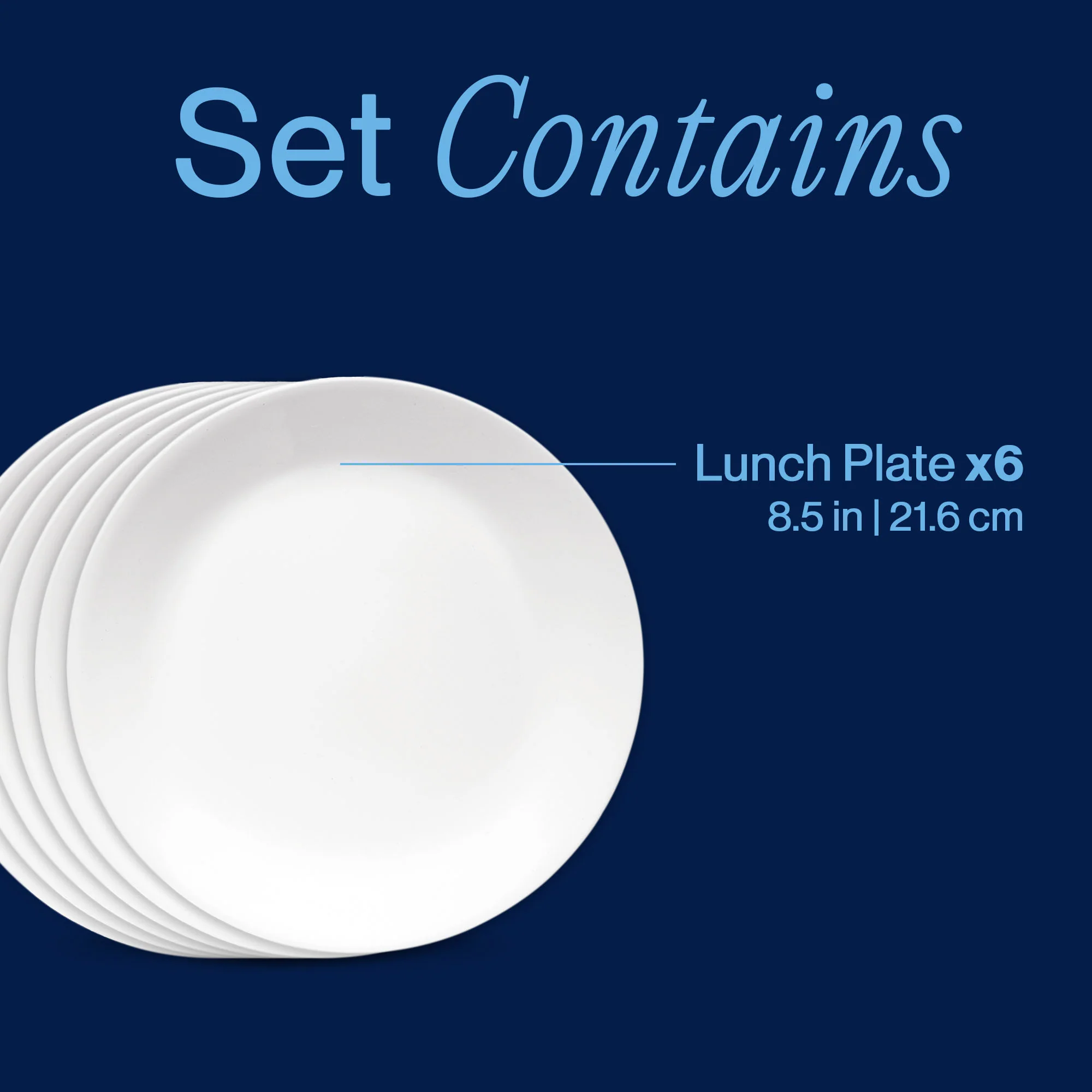 Corelle® Winter Frost White 8.5" Salad Plates, 6-pack - Image 3