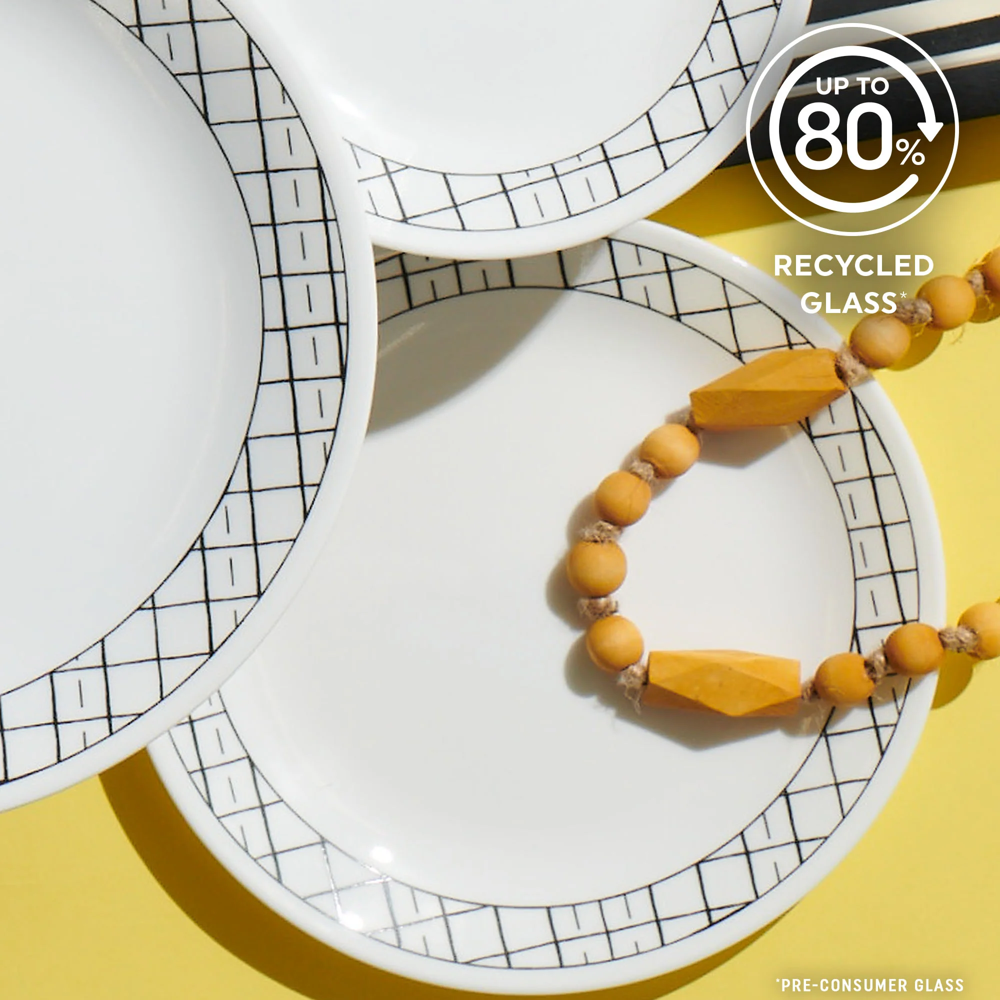 Corelle® Delicate Grid 8.5" Lunch Plate, 6-pack - Image 5